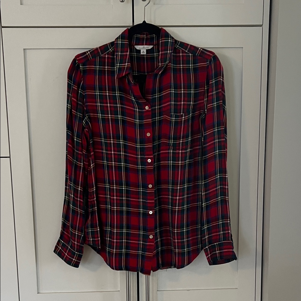 Bean Signature by L.L. Bean Red and Blue Plaid Shirt
